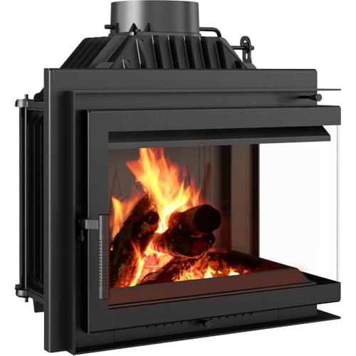 KRATKI Holzkamin aus Gusseisen, Eck-Kaminofen, 8 kW, Ø 200 cm, selbstschließende Tür, Clean Glass System, Herdverglasung, Lufteinlass KRATKI Holzkamin aus Gusseisen, Eck-Kaminofen, 8 kW, Ø 200 cm, selbstschließende Tür, Clean Glass System, Herdverglasung, Lufteinlass von kratki