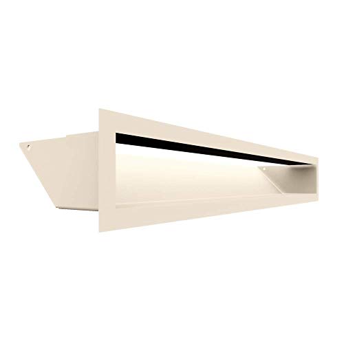 KRATKI Lüftungsgitter Luft | Warmluftgitter 9 x 60 cm | Creme | Abluftgitter für Kamin Belüftung | Lufteinlass in einem Winkel von 45 Grad | überhitzungbeständig | Ideal für Moderne Innenräumen KRATKI Lüftungsgitter Luft | Warmluftgitter 9 x 60 cm | Creme | Abluftgitter für Kamin Belüftung | Lufteinlass in einem Winkel von 45 Grad | überhitzungbeständig | Ideal für Moderne Innenräumen von kratki