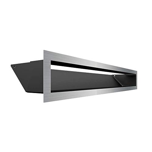 KRATKI Lüftungsgitter Luft | Warmluftgitter 9 x 60 cm | Geschliffen | Abluftgitter für Kamin Belüftung | Lufteinlass in einem Winkel von 45 Grad | überhitzungbeständig | Ideal für Moderne Innenräumen KRATKI Lüftungsgitter Luft | Warmluftgitter 9 x 60 cm | Geschliffen | Abluftgitter für Kamin Belüftung | Lufteinlass in einem Winkel von 45 Grad | überhitzungbeständig | Ideal für Moderne Innenräumen von kratki