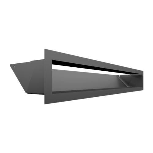 KRATKI Lüftungsgitter Luft | Warmluftgitter 9 x 60 cm | Graphit | Abluftgitter für Kamin Belüftung | Lufteinlass in einem Winkel von 45 Grad | überhitzungbeständig | Ideal für Moderne Innenräumen KRATKI Lüftungsgitter Luft | Warmluftgitter 9 x 60 cm | Graphit | Abluftgitter für Kamin Belüftung | Lufteinlass in einem Winkel von 45 Grad | überhitzungbeständig | Ideal für Moderne Innenräumen von kratki