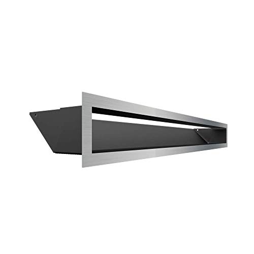 KRATKI Lüftungsgitter Luft | Warmluftgitter 9 x 80 cm | Geschliffen | Abluftgitter für Kamin Belüftung | Lufteinlass in einem Winkel von 45 Grad | überhitzungbeständig | Ideal für Moderne Innenräumen KRATKI Lüftungsgitter Luft | Warmluftgitter 9 x 80 cm | Geschliffen | Abluftgitter für Kamin Belüftung | Lufteinlass in einem Winkel von 45 Grad | überhitzungbeständig | Ideal für Moderne Innenräumen von kratki
