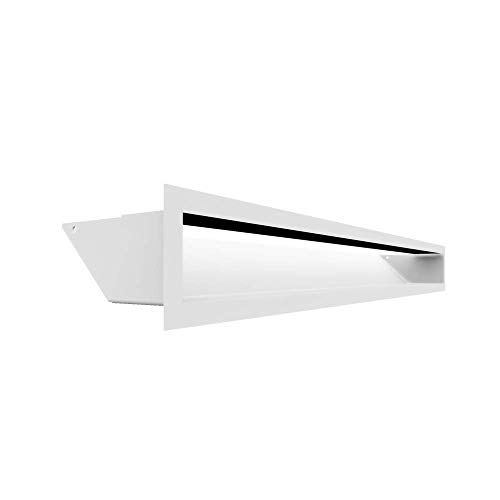KRATKI Lüftungsgitter Luft | Warmluftgitter 9 x 80 cm | Weiß | Abluftgitter für Kamin Belüftung | Lufteinlass in einem Winkel von 45 Grad | überhitzungbeständig | Ideal für Moderne Innenräumen KRATKI Lüftungsgitter Luft | Warmluftgitter 9 x 80 cm | Weiß | Abluftgitter für Kamin Belüftung | Lufteinlass in einem Winkel von 45 Grad | überhitzungbeständig | Ideal für Moderne Innenräumen von kratki