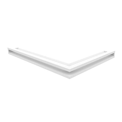 KRATKI Lüftungsgitter LUFT | linkes Eckkamingitter 766 x 547 x 60 mm | Weiß | Abluftgitter für Kamin Belüftung | Lufteinlass in einem Winkel von 45 Grad | Ideal für moderne Innenräumen KRATKI Lüftungsgitter LUFT | linkes Eckkamingitter 766 x 547 x 60 mm | Weiß | Abluftgitter für Kamin Belüftung | Lufteinlass in einem Winkel von 45 Grad | Ideal für moderne Innenräumen von kratki