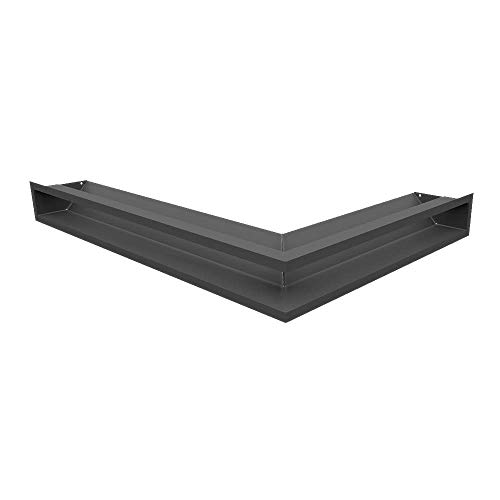 KRATKI Lüftungsgitter LUFT | linkes Eckkamingitter 766 x 547 x 90 mm | Graphit | Abluftgitter für Kamin Belüftung | Lufteinlass in einem Winkel von 45 Grad | Ideal für moderne Innenräumen KRATKI Lüftungsgitter LUFT | linkes Eckkamingitter 766 x 547 x 90 mm | Graphit | Abluftgitter für Kamin Belüftung | Lufteinlass in einem Winkel von 45 Grad | Ideal für moderne Innenräumen von kratki