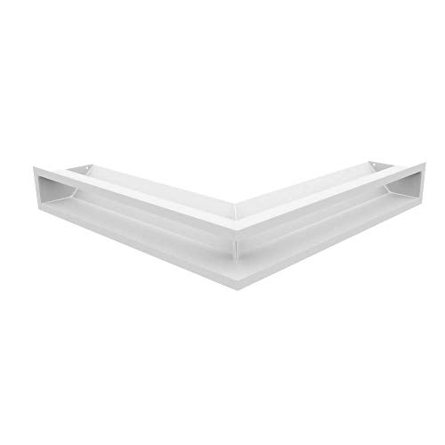 KRATKI Lüftungsgitter LUFT | offenes Eckkamingitter 560 x 560 x 90 mm | Weiß | Abluftgitter für Kamin Belüftung | Lufteinlass in einem Winkel von 45 Grad | Ideal für moderne Innenräumen KRATKI Lüftungsgitter LUFT | offenes Eckkamingitter 560 x 560 x 90 mm | Weiß | Abluftgitter für Kamin Belüftung | Lufteinlass in einem Winkel von 45 Grad | Ideal für moderne Innenräumen von kratki