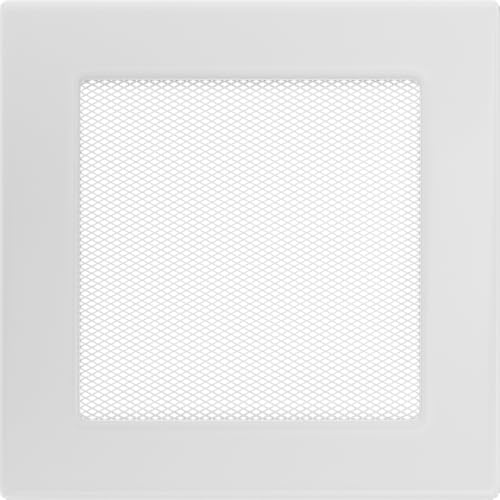 Kratki Lüftungsgitter Pulverbeschichteter Edelstahl Leicht Dekorativ Modernes Muster 15,2x15,2x4,5 cm Weiß von kratki