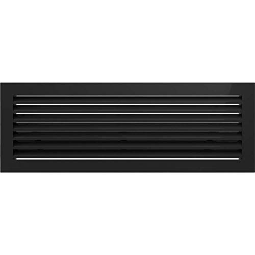 Kratki Lüftungsgitter Kamingitter Fresh 17cm x 49cm schwarz von kratki