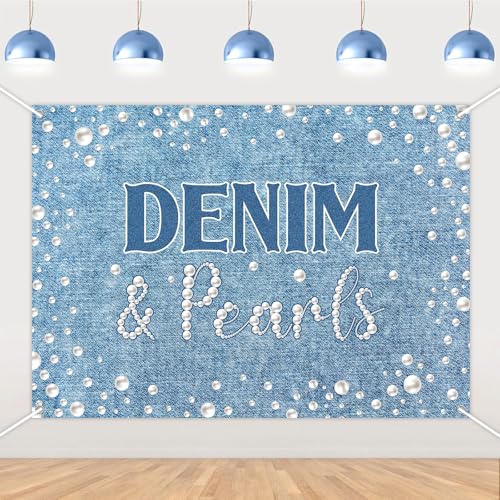 kreat4joy Denim und Perlen Party Dekoration Hintergrund Banner 1,5 x 0,9 m blauer Hintergrund Requisiten für Denim und Perlen Frau Mädchen Geburtstag Brautdusche Hochzeit Verlobung Feier Party kreat4joy Denim und Perlen Party Dekoration Hintergrund Banner 1,5 x 0,9 m blauer Hintergrund Requisiten für Denim und Perlen Frau Mädchen Geburtstag Brautdusche Hochzeit Verlobung Feier Party von kreat4joy