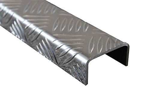 2000mm Aluminium U-Profil 20x80x20mm Abdeckprofil aus Aluminium Riffelblech Quintett Kantblech von kreativ-bauen