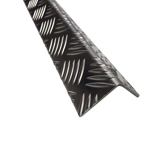 Alu L Schiene, 1750mm Aluwinkel 100x50 mm Schenkelinnenmaß aus Alu Riffelblech Quintett 2,5/4,0 mm stark Winkelleiste,Abdeckprofil, Alu L Schiene, 1750mm Aluwinkel 100x50 mm Schenkelinnenmaß aus Alu Riffelblech Quintett 2,5/4,0 mm stark Winkelleiste,Abdeckprofil, von kreativ-bauen