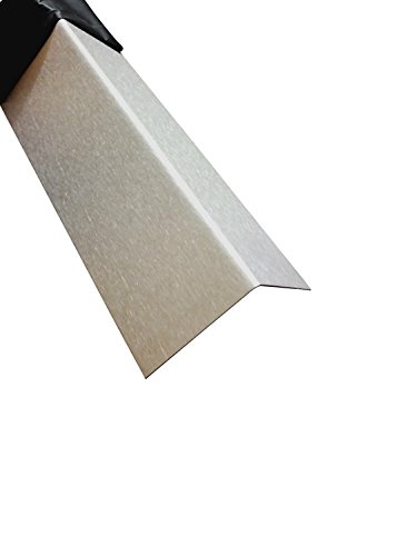 Edelstahl Dekowinkel 1500mm 90x20 mm K240 geschliffen V2A 0,8mm stark Winkelblech kreativ bauen 150cm Edelstahlleiste L-Profil Schenkel 9x2 cm von kreativ bauen