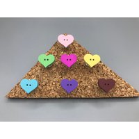 7x Pinnwandnadeln - Reißzwecken Herzen von kreativZWEIsam