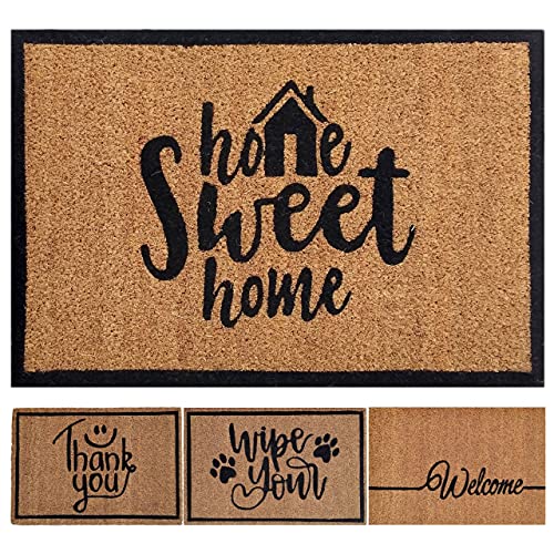 kreatives Wohnen 60 x 40 cm Fußmatte Türvorleger Fußabtreter Schmutzfangmatte für Haustür Home Sweet Home Kokosmatte von kreatives Wohnen