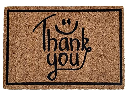 kreatives Wohnen 60 x 40 cm Fußmatte Türvorleger Fußabtreter Schmutzfangmatte für Haustür Thank You Kokosmatte kreatives Wohnen 60 x 40 cm Fußmatte Türvorleger Fußabtreter Schmutzfangmatte für Haustür Thank You Kokosmatte von kreatives Wohnen