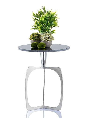 kreatives Wohnen Beistelltisch Metall rund ø 45 x 56 cm Dekotisch Marmor Sohoo Gestell Silber, Aluminium, Extra breit kreatives Wohnen Beistelltisch Metall rund ø 45 x 56 cm Dekotisch Marmor Sohoo Gestell Silber, Aluminium, Extra breit von kreatives Wohnen