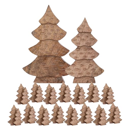 kreatives Wohnen Dekofigur Baum 2er Set Holzfigur H23/20cm Masterbox 16-teilig Weihnachtsdekoration Mangoholz kreatives Wohnen Dekofigur Baum 2er Set Holzfigur H23/20cm Masterbox 16-teilig Weihnachtsdekoration Mangoholz von kreatives Wohnen