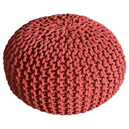 kreatives Wohnen Pouf Ø 55 cm Strickhocker Sitzpouf Bodenkissen Grobstrick-Optik extrahoch Höhe 37 cm Terracotta kreatives Wohnen Pouf Ø 55 cm Strickhocker Sitzpouf Bodenkissen Grobstrick-Optik extrahoch Höhe 37 cm Terracotta von kreatives Wohnen