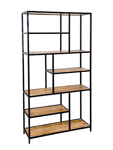 kreatives Wohnen Stand Regal Bücherbord 100 x 193 x 36 cm Liverpool Metall-Gestell schwarz matt Bücherregal kreatives Wohnen Stand Regal Bücherbord 100 x 193 x 36 cm Liverpool Metall-Gestell schwarz matt Bücherregal von kreatives Wohnen