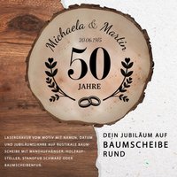 Baumscheibe Mit Gravur Personalisiert - Geschenk Hochzeitstag, Jubiläum, Jahrestag, Ehepaar, Holzgravur Namen & Datum, Naturholz 20 cm Baumscheibe Mit Gravur Personalisiert - Geschenk Hochzeitstag, Jubiläum, Jahrestag, Ehepaar, Holzgravur Namen & Datum, Naturholz 20 cm von kreativmiller
