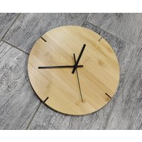 Wanduhr Holzuhr Bambus Bambusuhr 30cm von kreativmiller