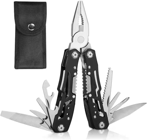 Multitool, Multifunktionszange 14 in 1 Faltbares Multitool mit Nylontasche, Edelstahl Multitools mit Schraubendreher für Camping Wandern Reparieren Multitool, Multifunktionszange 14 in 1 Faltbares Multitool mit Nylontasche, Edelstahl Multitools mit Schraubendreher für Camping Wandern Reparieren von kristwash