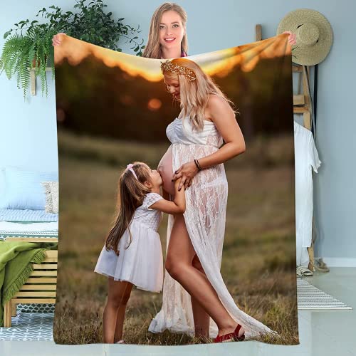 krui Benutzerdefinierte Collage Decke Mit Bild Upload Personalisierte Foto Wurfdecke Geschenk Für Mama Oma Familie Frau Freundin (A,39 * 47in 80x120cm) von krui