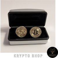 Bitcoin Manschettenknöpfe in Gold Für Krypto-Fans Mit Case Bitcoin Manschettenknöpfe in Gold Für Krypto-Fans Mit Case von kryptofuchs