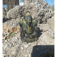 Auffällige Labradorit Ganesha Statue - 251 Gms von krystalmartusa