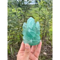 Grüne Fluorit Ganesha Statue , Edelstein Semi Precious Handgeschnitzt - 396 Gms von krystalmartusa