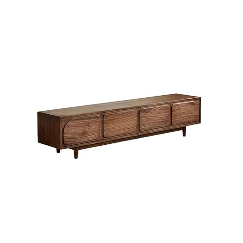 ksjdieunf Kabinett 200x40x45cm Massivholz-Aufbewahrungstisch, Einfaches Walnuss-Wohnzimmer-Unterhaltungszentrum, Geeignet for Hotels Und B&Bs Moderner TV-Schrank von ksjdieunf