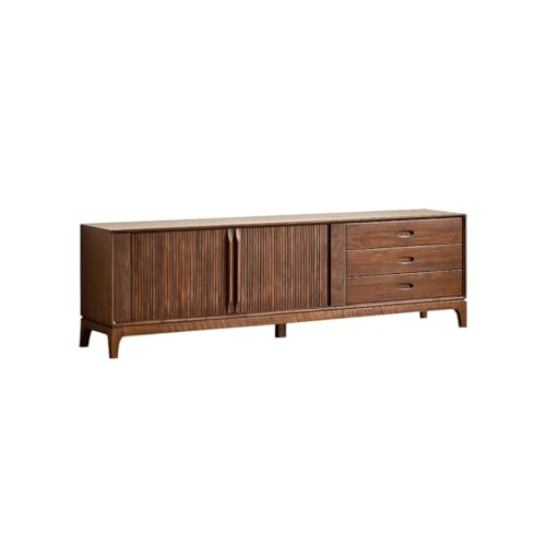ksjdieunf Kabinett 200x40x60cm Walnuss Home Wohnzimmer Entertainment Center, Massivholz Storage Tisch, Aufbewahrungsmöbel Geeignet for Hotels Moderner TV-Schrank von ksjdieunf