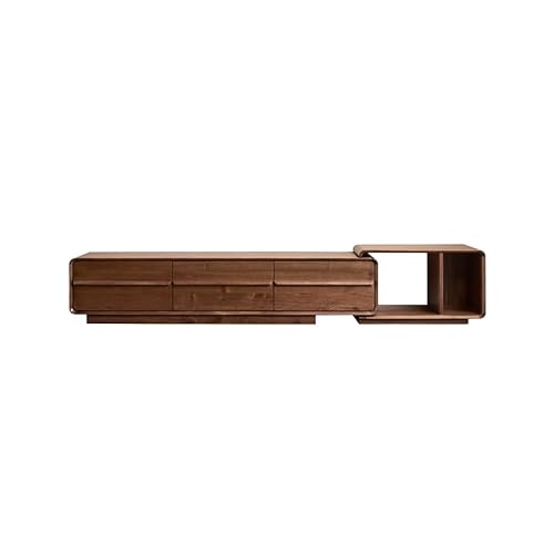 ksjdieunf Kabinett 240 x 40 cm Country-Entertainment-Center aus Walnussholz, ausziehbarer TV-Unterschrank Massivholz, Aufbewahrungsmöbel for das Wohnzimmer Moderner TV-Schrank von ksjdieunf