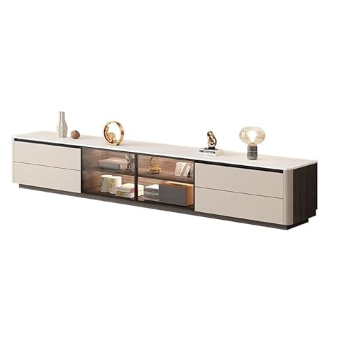 ksjdieunf Kabinett Abgerundete Eck-Felsplatte, TV-Schrank, Boden, modernes kleines Apartment, Wohnzimmer, Heimschrank Moderner TV-Schrank(180x35x45cm) von ksjdieunf