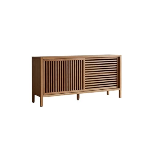 ksjdieunf Küchenvorratsschrank Massivholz Sideboard Grille Tür Lagerschrank Wohnzimmer Schlafzimmer Lagerschrank Buffetschrank Mit Stauraum(160 * 40 * 80cm) von ksjdieunf