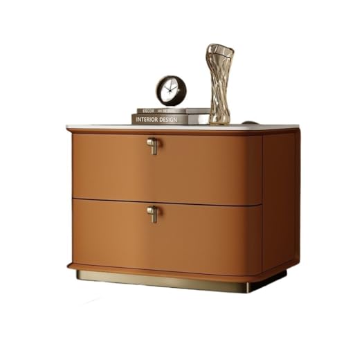 ksjdieunf Schlafzimmermöbel Einfacher, Moderner Nachttisch Aus Massivem Holz, Mit Stauraum Schieferleder for Das Schlafzimmer Beistelltische Schlafzimmer(02) von ksjdieunf