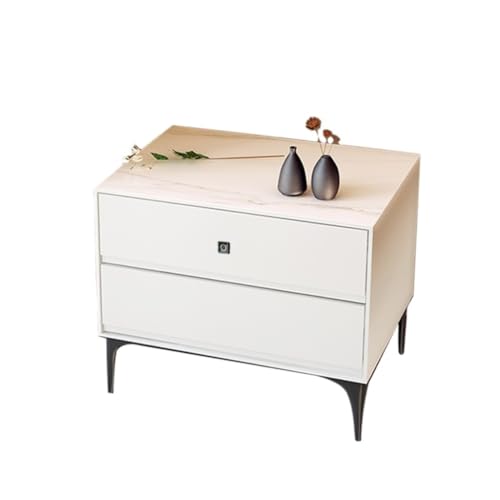 ksjdieunf Schlafzimmermöbel Nachttisch Aus Massivem Holz, Einfacher, Moderner, Minimalistischer Schiefer-Nachttisch for Das Hauptschlafzimmer Beistelltische Schlafzimmer(B) von ksjdieunf