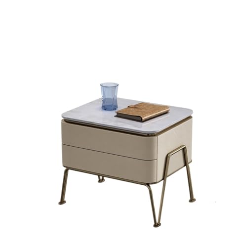 ksjdieunf Schlafzimmermöbel Nachttisch Aus Massivem Holz, Schlafzimmer, Zuhause, Marmor-Nachttisch, Einfach Und Modern Beistelltische Schlafzimmer(2) von ksjdieunf