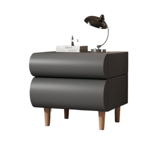 ksjdieunf Schlafzimmermöbel Nachttisch Aus Massivem Holz for Zuhause, Modern, Einfach, Kreativ, Schlafzimmer-Aufbewahrungsschrank Leder Mit Abgerundeten Ecken Beistelltische Schlafzimmer(1) von ksjdieunf