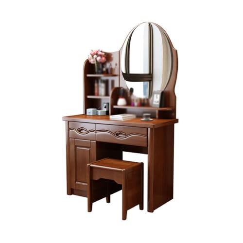 ksjdieunf Schminktisch Chinesischer Schminktisch aus Massivholz for Schlafzimmer mit Schubladen und Schränken. Fugu, Schreibtisch offenem Regal Waschtisch Zum Anziehen von ksjdieunf