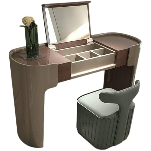 ksjdieunf Schminktisch Klappbarer Schminktisch und integrierter Schreibtisch, einfacher im Schlafzimmer, Stauraum mit großem Fassungsvermögen, 4 Fächer Spiegel Waschtisch Zum Anziehen ksjdieunf Schminktisch Klappbarer Schminktisch und integrierter Schreibtisch, einfacher im Schlafzimmer, Stauraum mit großem Fassungsvermögen, 4 Fächer Spiegel Waschtisch Zum Anziehen von ksjdieunf