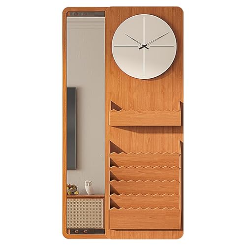 ksjdieunf Schminktisch Wandmontierter verschiebbarer Schminkspiegel und integrierter Schminktisch, Schlafzimmer-Ganzkörperspiegel mit Aufbewahrungshalterung Waschtisch Zum Anziehen(A,150CM) von ksjdieunf