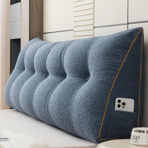 Großes Kopfteil-Keilkissen aus Teddy-Samt, Doppel-, Einzel-, Queen- und Kingsize-Bett, Lesekissen, Unterstützung für die Positionierung der Bettrückenlehne, Dreieckiges Kissen mit Großes Kopfteil-Keilkissen aus Teddy-Samt, Doppel-, Einzel-, Queen- und Kingsize-Bett, Lesekissen, Unterstützung für die Positionierung der Bettrückenlehne, Dreieckiges Kissen mit von ksxnkhk