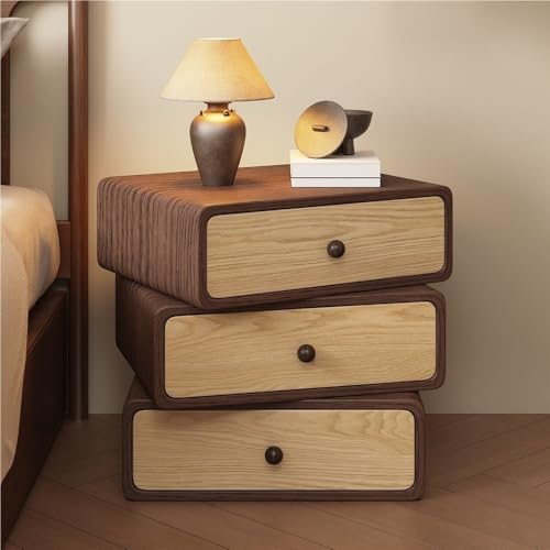 Moderner drehbarer Nachttisch, Kleiner Schlafzimmerschrank mit Stauraum, Akzent-Beistelltisch für Wohnzimmer oder Schlafzimmer, Nachttisch, kompaktes Couch-Dekor (40 cm) von ksxnkhk