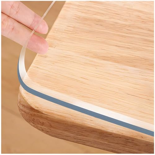 ksxnkhk 1,6 mm 47 * 394 Zoll Klare Schreibtischabdeckung Schutz für Tisch Kunststoff Kristall PVC Tischunterlage Schminktisch Kommode Matten Matte Wasserdicht rutschfest von ksxnkhk