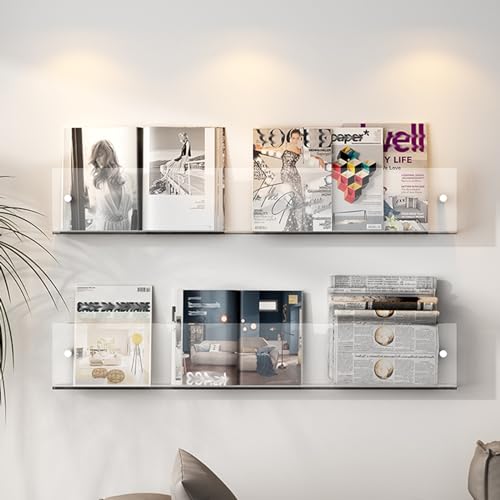 ksxnkhk 2 Stück Acryl-Zeitschriftenhalter zur Wandmontage, hängender Zeitungsständer, Broschürenständer für Büro und Schlafzimmer, Bücherregal, Aufbewahrungsorganisator für Schallplatten ( ksxnkhk 2 Stück Acryl-Zeitschriftenhalter zur Wandmontage, hängender Zeitungsständer, Broschürenständer für Büro und Schlafzimmer, Bücherregal, Aufbewahrungsorganisator für Schallplatten ( von ksxnkhk