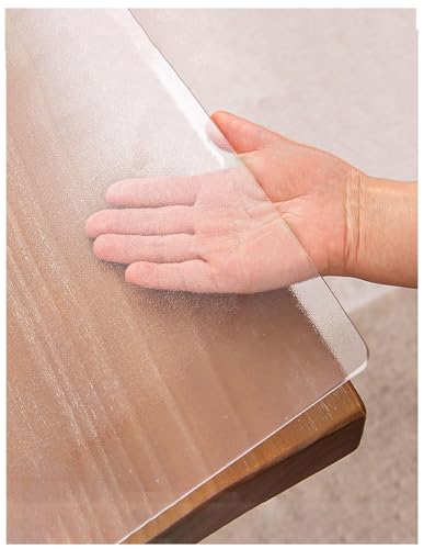 ksxnkhk 2 mm mattierter, durchsichtiger Tischdeckenschutz, mattierte, 30,5 x 76,2 cm Dicke, einseitige Schreibtischunterlage, wasserdichte Schutzplatte, Kratzfest und leicht zu reinigen, f von ksxnkhk