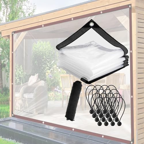 ksxnkhk 20 x 22 Fuß durchsichtige Plane, wasserdichte kleine Kunststoffplanen, 240 x 264 Zoll, strapazierfähige Abdeckung für Terrassenüberdachungen, Winterschutz, Pflanzen, Gärten, Hühne ksxnkhk 20 x 22 Fuß durchsichtige Plane, wasserdichte kleine Kunststoffplanen, 240 x 264 Zoll, strapazierfähige Abdeckung für Terrassenüberdachungen, Winterschutz, Pflanzen, Gärten, Hühne von ksxnkhk
