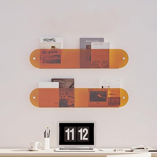 ksxnkhk 2er-Packung Acryl-Zeitschriftenständer zur Wandmontage im Badezimmer, Comic-Aufbewahrungshalter, Ausstellungsständer, Hängeregal für Zeitungen/Aktenordner/Schallplatten/lose Papier ksxnkhk 2er-Packung Acryl-Zeitschriftenständer zur Wandmontage im Badezimmer, Comic-Aufbewahrungshalter, Ausstellungsständer, Hängeregal für Zeitungen/Aktenordner/Schallplatten/lose Papier von ksxnkhk