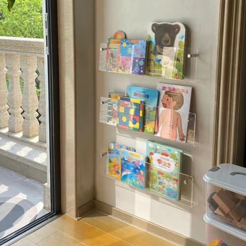 ksxnkhk 3-stufiger Zeitschriftenständer aus durchsichtigem Acryl zur Aufbewahrung von Literatur, Wandhalterung, hängender Bücherregal-Broschürenhalter für Wohnzimmer und Büro, platzsparend ksxnkhk 3-stufiger Zeitschriftenständer aus durchsichtigem Acryl zur Aufbewahrung von Literatur, Wandhalterung, hängender Bücherregal-Broschürenhalter für Wohnzimmer und Büro, platzsparend von ksxnkhk