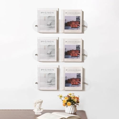 ksxnkhk 3-teiliger Zeitschriftenständer aus Acryl zum Aufhängen an der Wand, kleines Bücherregal für Kinderzimmer, Home Office, Schule, Prospekthalter, Aktenordner-Organizer (Farbe: Transp ksxnkhk 3-teiliger Zeitschriftenständer aus Acryl zum Aufhängen an der Wand, kleines Bücherregal für Kinderzimmer, Home Office, Schule, Prospekthalter, Aktenordner-Organizer (Farbe: Transp von ksxnkhk